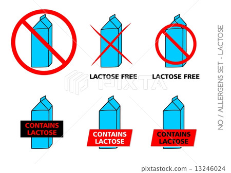 Vector Lactose Free Symbols isolated on white background Vector Lactose Free Symbols isolated on white background 13246024
