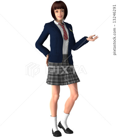 Girls High School Girls' Guide Real 3D CG Illustration Material Girls High School Girls' Guide Real 3D CG Illustration Material 13246291