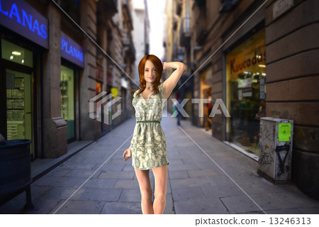 Female photo back of model body to pose 13246313