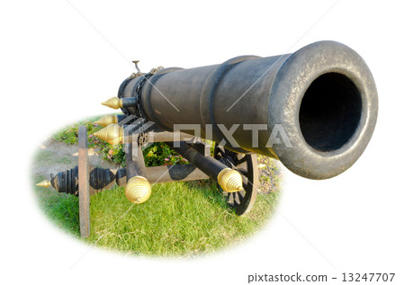 Cannon isolated on white. Cannon isolated on white. 13247707