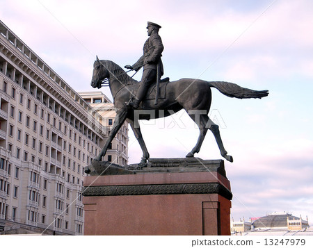 Moscow Zhukov Monument evening 2011 13247979