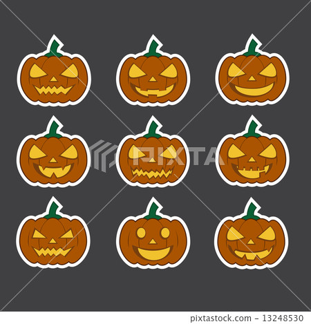 pumpkins for Halloween set pumpkins for Halloween set 13248530