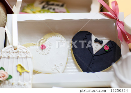 Elegant sweet table with cupcakes and other sweets for dinner or Elegant sweet table with cupcakes and other sweets for dinner or 13250834