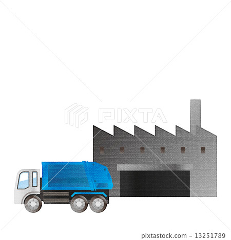 Garbage disposal place garbage truck 13251789