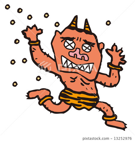 February Setsubun _ Red crime escaping 13252976