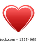 Heart of the red with white highlights 13254969