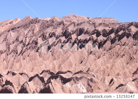 阿塔卡馬沙漠月亮谷岩石的審美之美在下午柔軟陽光明媚的南美安第斯山脈山腳下蔓延 阿塔卡馬沙漠月亮谷岩石的審美之美在下午柔軟陽光明媚的南美安第斯山脈山腳下蔓延 13258147