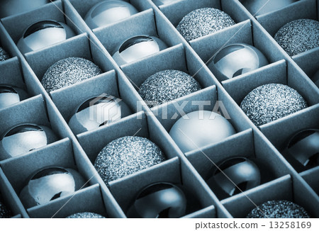 gift box with bright Christmas balls 13258169