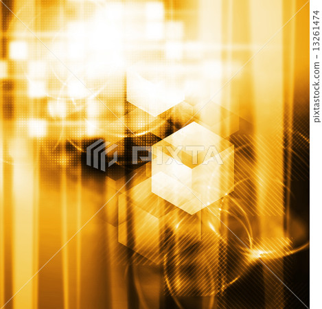 Hi-tech bright yellow background 13261474