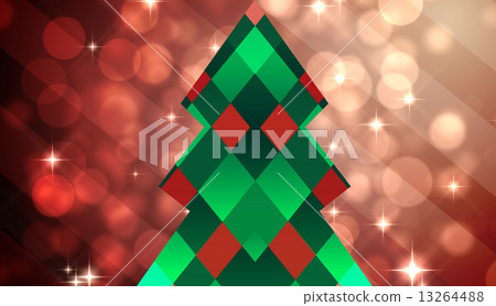 Composite image of hipster christmas tree 13264488