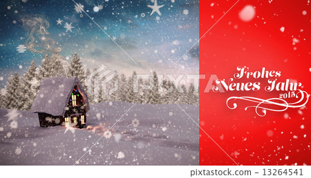 Composite image of snow falling 13264541