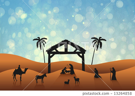 Composite image of nativity scene Composite image of nativity scene 13264858