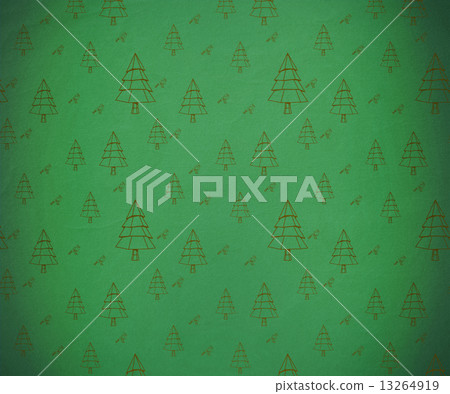 Christmas tree pattern wallpaper - Stock Illustration [13264919] - PIXTA