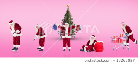 Composite image of different santas Composite image of different santas 13265087