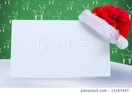 Composite image of santa hat on poster 13265497