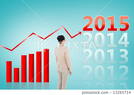 Composite image of asian businesswoman 13265714