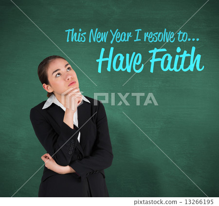 Composite image of businesswoman thinking Composite image of businesswoman thinking 13266195