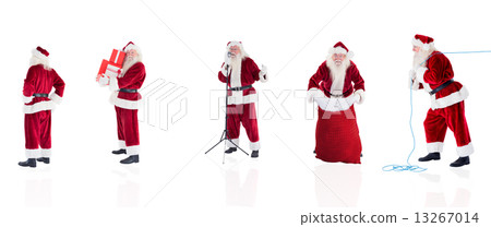 Composite image of different santas 13267014