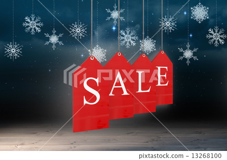 Composite image of red sale tags 13268100