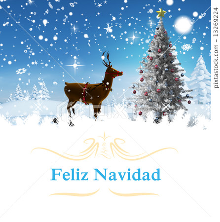 Composite image of Christmas greeting card Composite image of Christmas greeting card 13269224