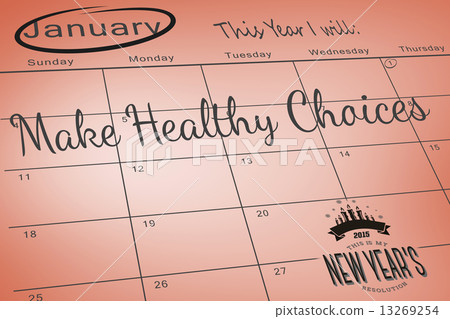 Composite image of new years resolutions 13269254