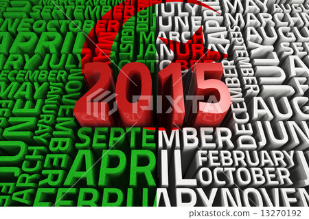Composite image of algeria national flag 13270192