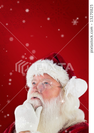 Composite image of santa is thinking about something Composite image of santa is thinking about something 13270825