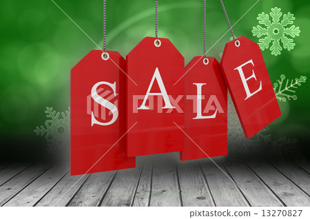 Composite image of red sale tags Composite image of red sale tags 13270827
