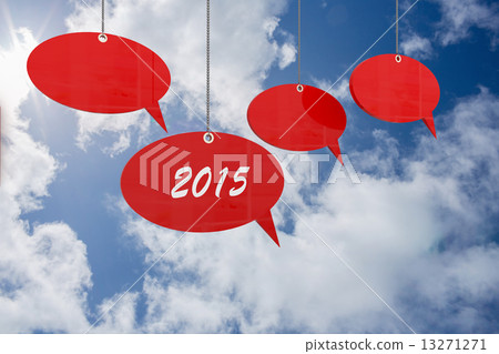 Composite image of 2015 speech bubble tags 13271271