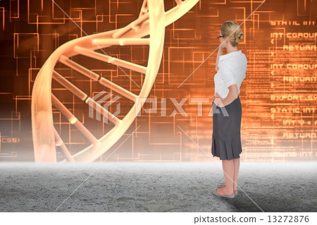 Composite image of thinking businesswoman Composite image of thinking businesswoman 13272876