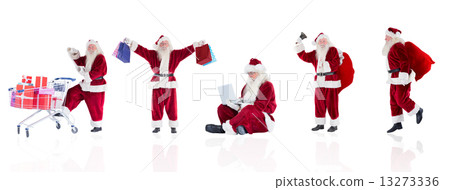 Composite image of different santas 13273336