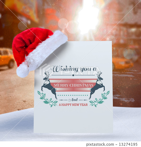 Composite image of colourful banner wishing a happy christmas Composite image of colourful banner wishing a happy christmas 13274195