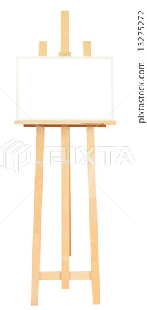 wooden easel with picture frame isolated wooden easel with picture frame isolated 13275272