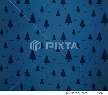Blue fir tree pattern wallpaper - Stock Illustration [13275972] - PIXTA