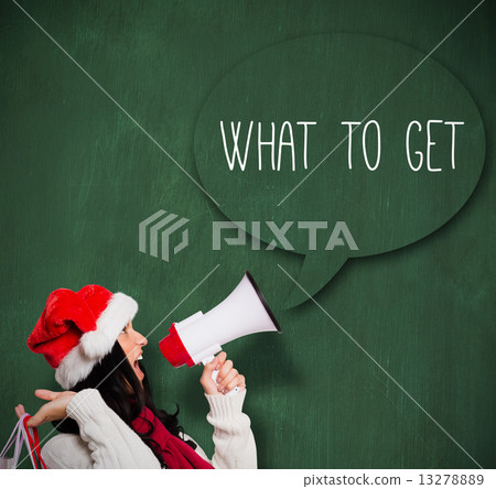 Woman holding some shopping bags 13278889