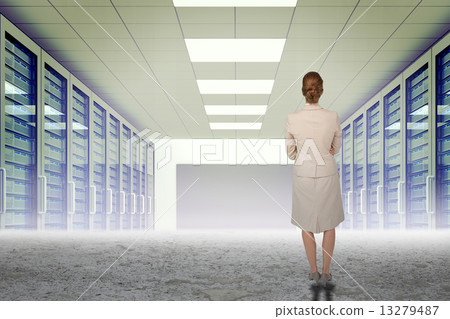 Composite image of thinking businesswoman Composite image of thinking businesswoman 13279487