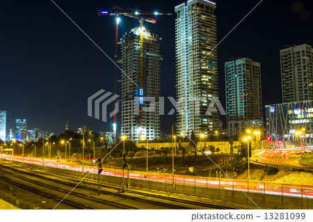 Tel Aviv  Skyline at night 13281099