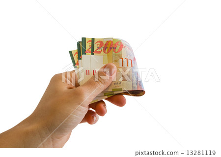 Two hundred shekel bank notes . 13281119
