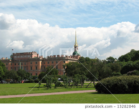 Campus Martius, view of the Mikhailovsky (Engineers') Castle. St. Petersburg Campus Martius, view of the Mikhailovsky (Engineers') Castle. St. Petersburg 13282846