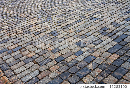 Cobblestone road background Cobblestone road background 13283100