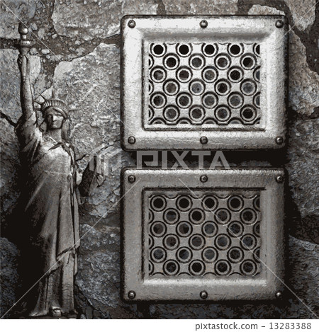 metal and stone background 13283388