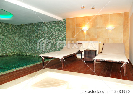 Spa swimming pool at the luxury hotel, Pieria, Greece Spa swimming pool at the luxury hotel, Pieria, Greece 13283930