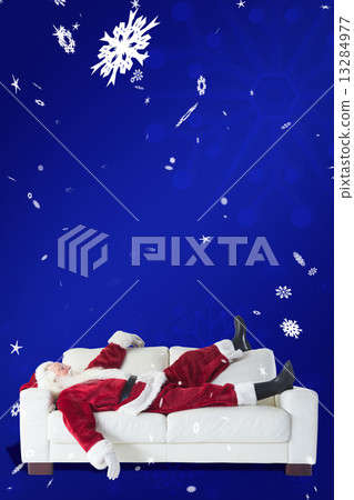 Composite image of santa claus taking a nap Composite image of santa claus taking a nap 13284977