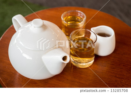 Tea Set on a Wooden Table Tea Set on a Wooden Table 13285708