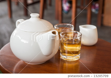 Tea Set on a Wooden Table Tea Set on a Wooden Table 13285709