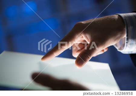 Man using tablet Man using tablet 13286958