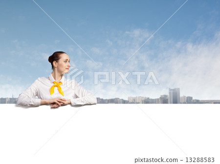 Woman presenting something Woman presenting something 13288583