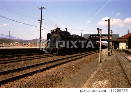 D51 Towing freight train Hokkaido Muroran main line Shirao Showa 50 years 13289785