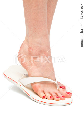 a foot in flip-flops 13290407
