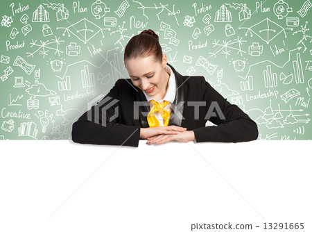 Businesswoman presenting something 13291665